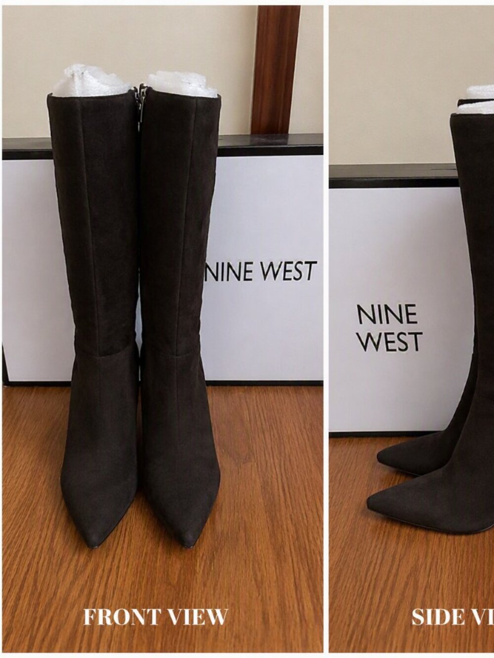 Nine West Suede Black Knee-High Boots – Classic & Chic
